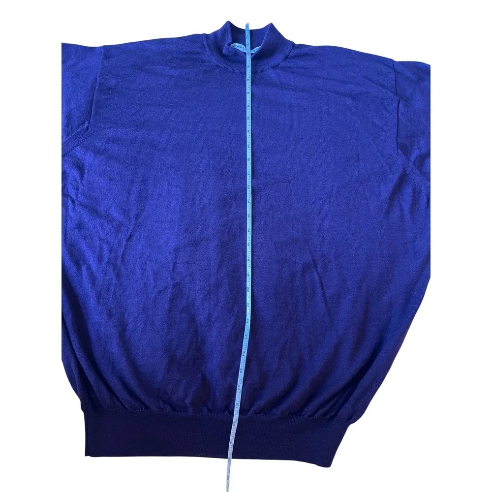 Gran Sasso Mock Neck Sweater Wool Silk Cashmere Blend - Picture 8 of 11